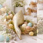 Decorazione in legno anatra in stile Country Chic