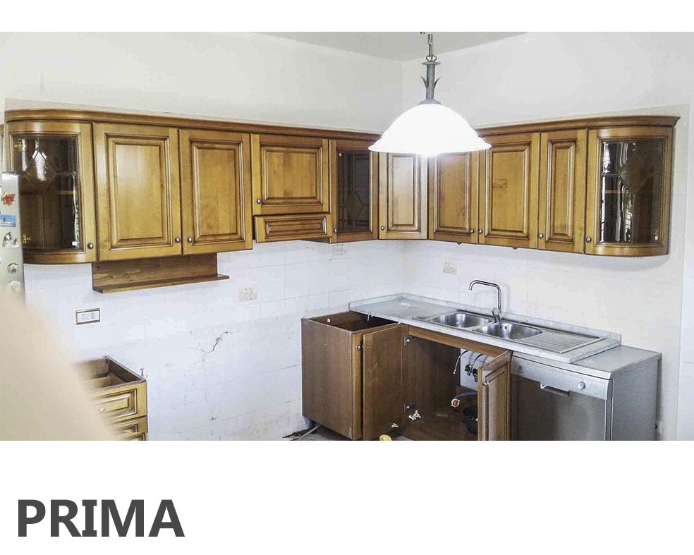 Lavori di restyling cucina anni '90 71