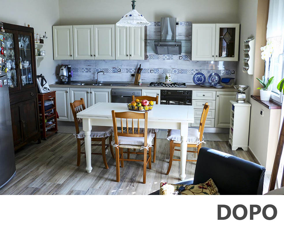 Lavori di restyling cucina anni '90 72