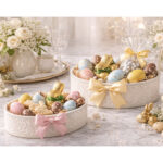 Vassoi ovali in ceramica decorata a rilievo