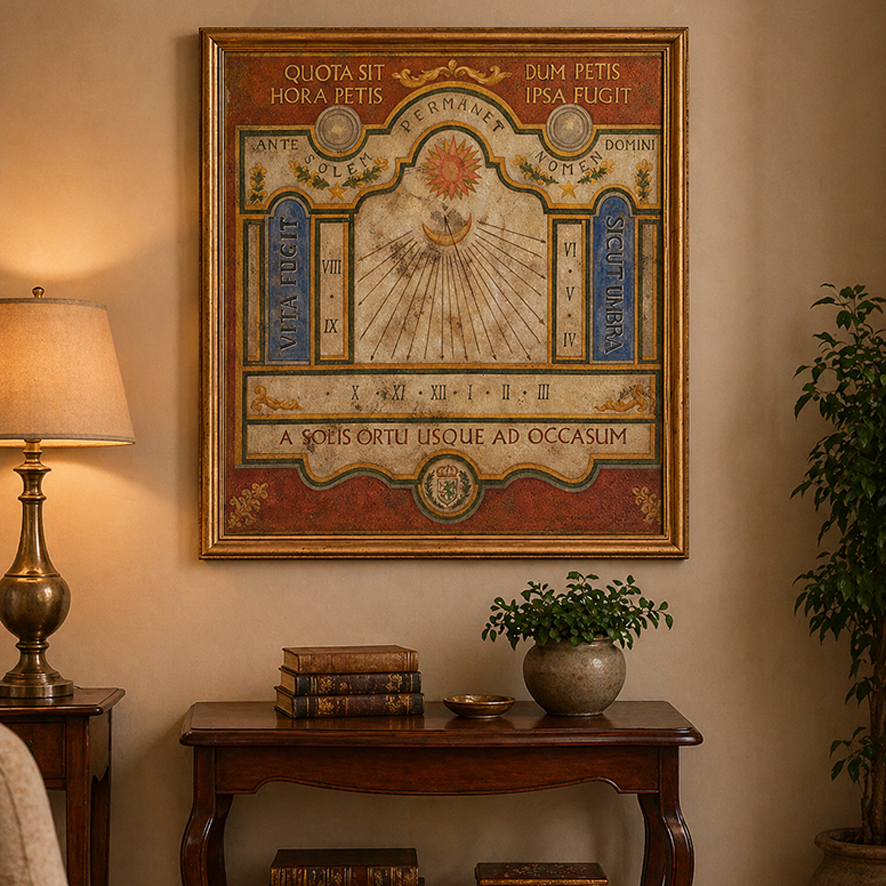 affresco-decorativo-con-meridiana-rionova-arredamento Affresco decorativo con Meridiana, Stile classico italiano - immagine 1