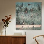 Affresco "Giardino" con supporto autoadesivo