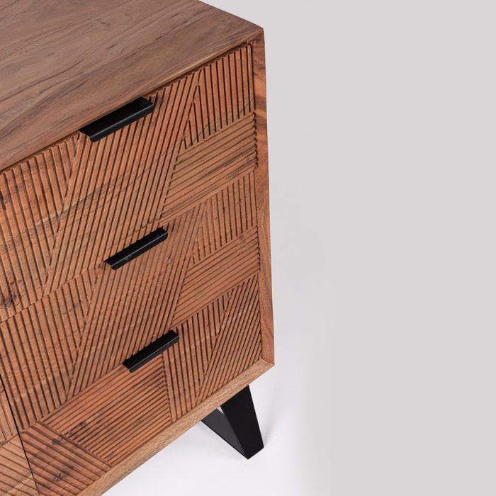 Credenza Isar, 2 ante e 3 cassetti, Bizzotto - immagine 4