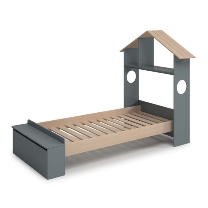 Letto singolo Odessa con testiera casetta 5