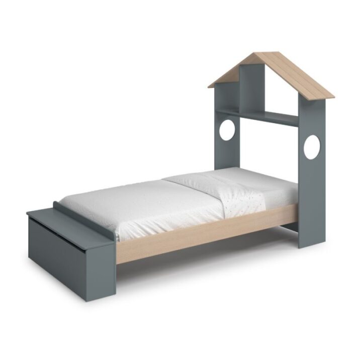 Letto singolo Odessa con testiera casetta 4