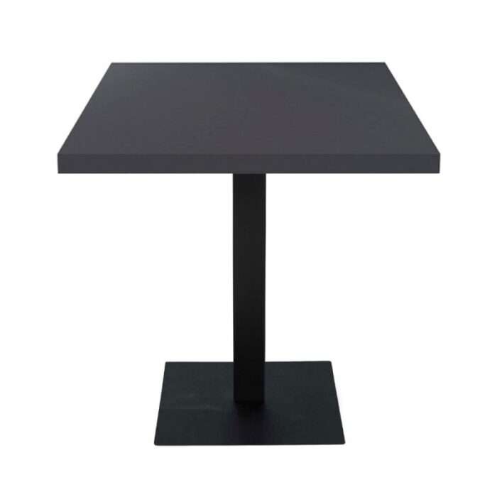 Tavolo quadrato Key, 80x80 base nera e piano antracite 2