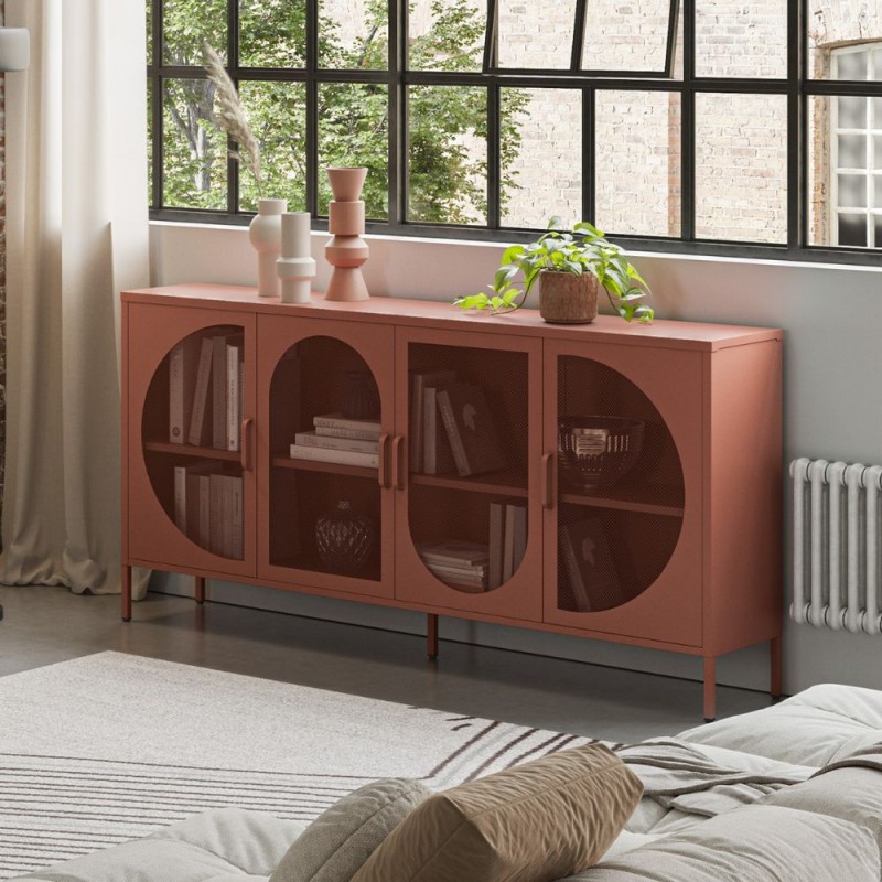 credenza-tayra-in-metallo-con-4-ante-rionova-arredamento Credenza Tayra in metallo, 4 ante, La scelta di tendenza per il tuo living - immagine 2