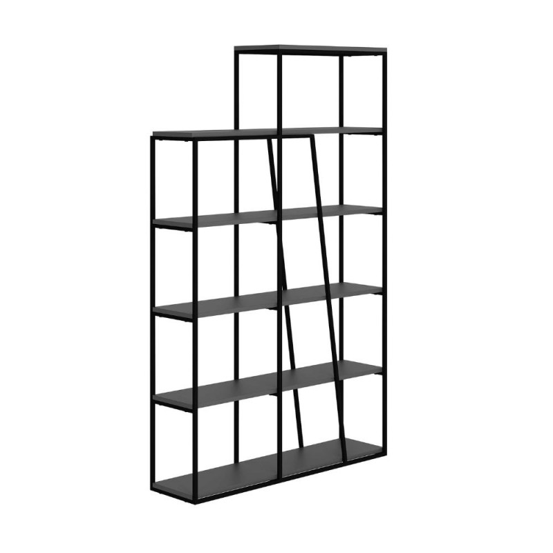 libreria-pal-colore-antracite-110x29x178-cm (6) Libreria Pal in metallo colore antracite - immagine 7