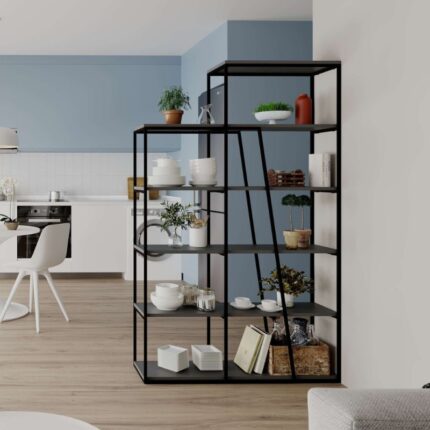 Libreria Pal in metallo colore antracite