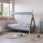 Letto per bambini a forma di tenda indiana stile boho nordico