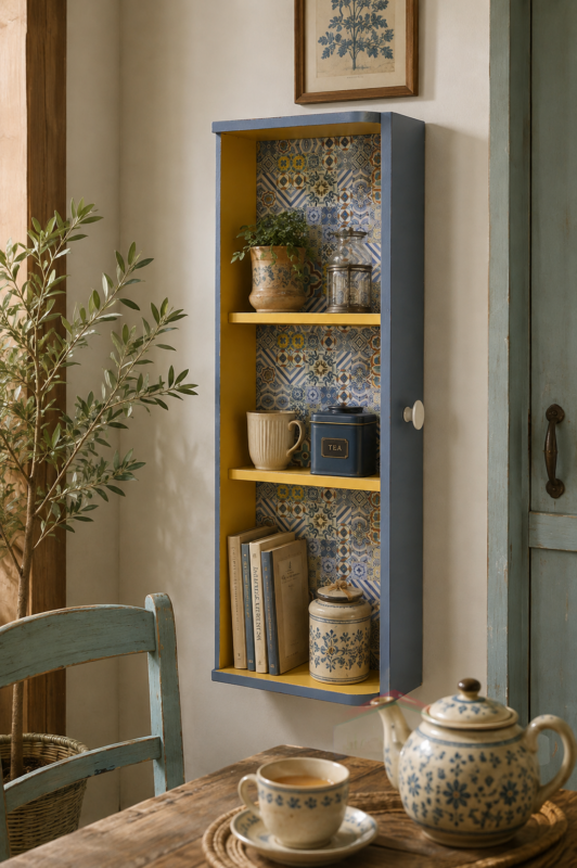 C’era una volta un cassetto di un vecchio armadio… oggi è diventato Scaffale Maiolica 2 C’era una volta un cassetto di un vecchio armadio… oggi è diventato Scaffale Maiolica 2