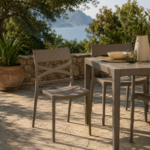 Sedia Flow outdoor in polipropilene tortora rinforzata con fibra di vetro – Arredo Giardino, Terrazzo e Contract