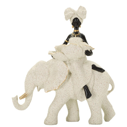 Scultura decorativa Gilded Savanna Rider - Scultura Etnica in Poliresina by Mauro Ferretti